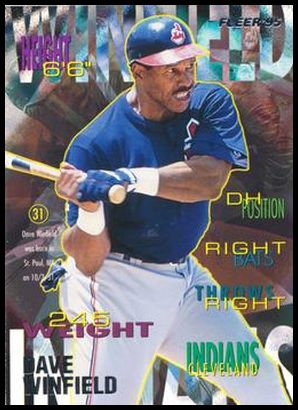 1995 Fleer Revco Cleveland Indians 18 Dave Winfield